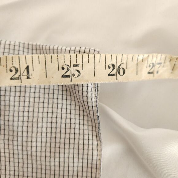 NWOT Five Four Club Mens XL White Gray Plaid Long Sleeve Button Up Down Shirt - Picture 6 of 7